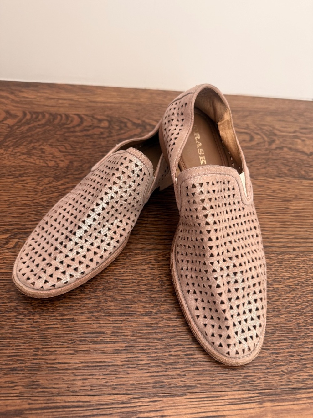 Slide in perforated loafers by Trask